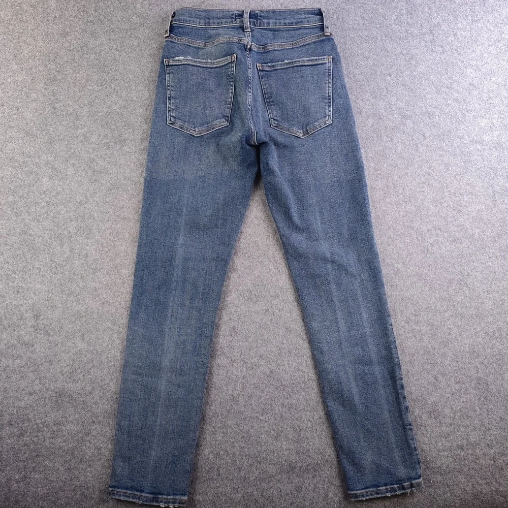 Agolde Jeans Women's 26 Blue Skinny Distressed Ripped Knee Denim Medium Wash